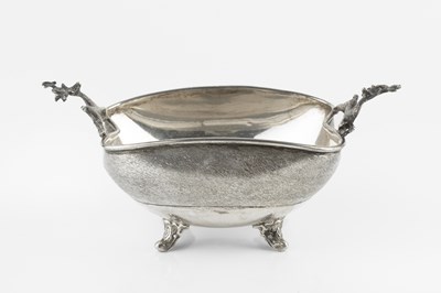 Lot 352 - A Greek silver bowl, with shaped and textured...