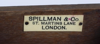 Lot 84 - Spillman & Co mahogany small table with fitted...