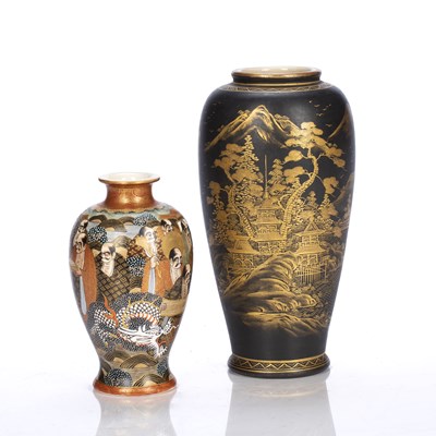 Lot 274 - Satsuma tapering vase Japanese, late...