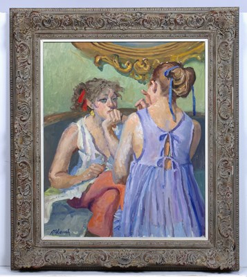 Lot 263 - Xavier Blanch (1918-1999) 'Portrait of ladies...