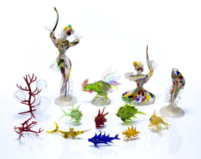 Lot 398 - Collection of Murano and Venetian glass Two...