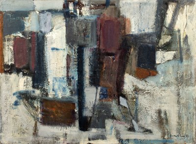 Lot 142 - Bernard Kay (1927-2021) 'Landscape' oil on...