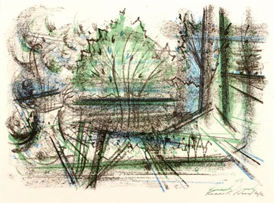 Lot 284 - Kenneth Wood (b.1921) 'Abstract landscape,...