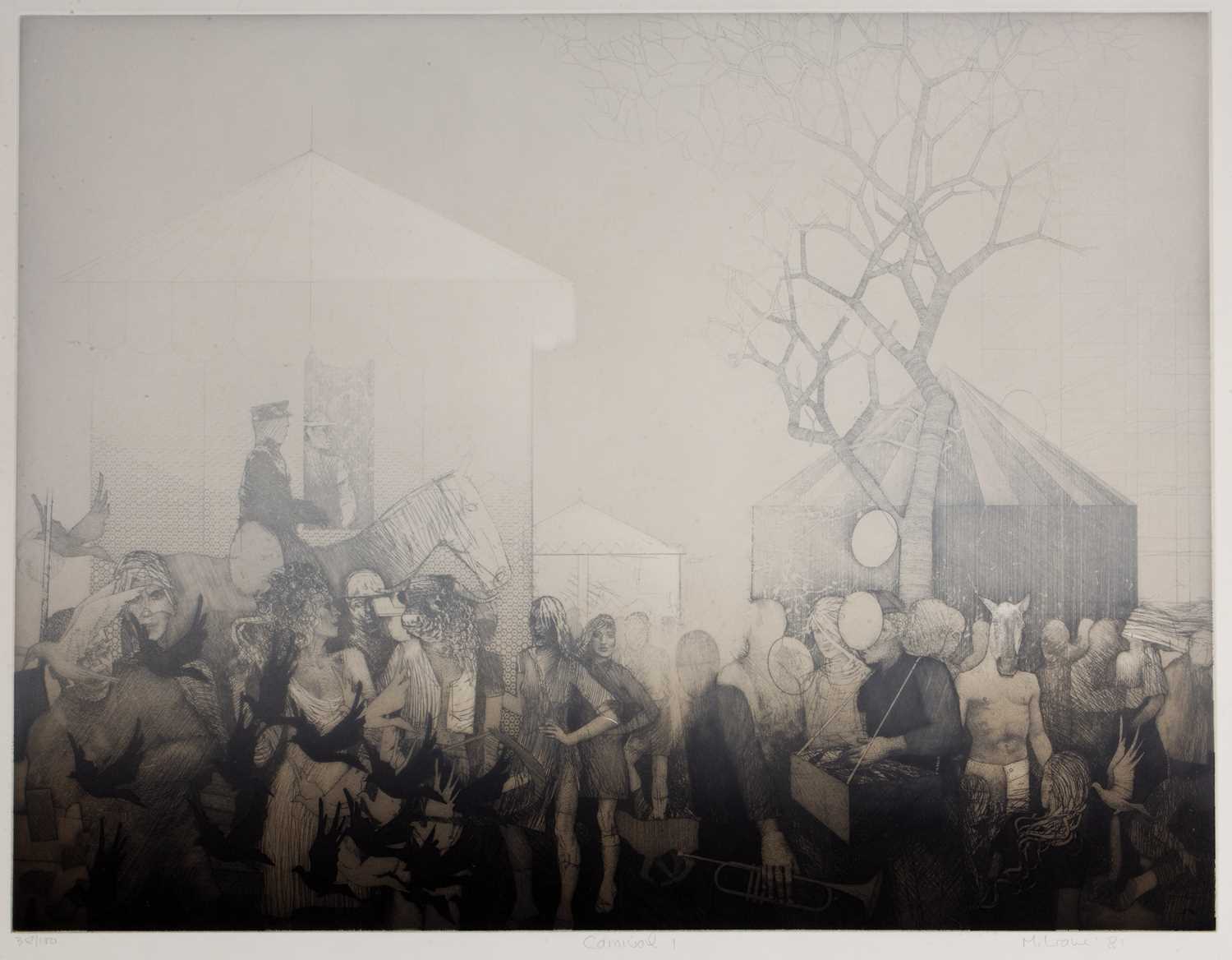 Lot 288 - Martin Ware (b.1946) 'Carnival 1' etching and...