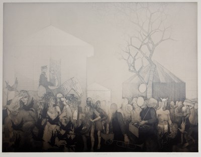 Lot 288 - Martin Ware (b.1946)  'Carnival 1' etching and...