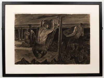 Lot 17 - George Bissill (1896-1973) Miners Hauling...