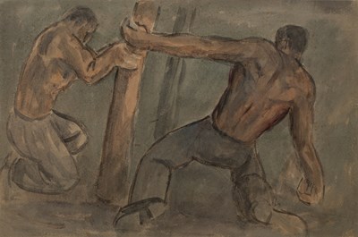 Lot 20 - George Bissill (1896-1973) Miners with Prop...