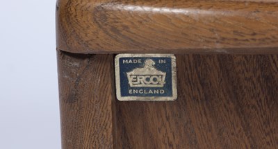 Lot 113 - Ercol 'Windsor' elm cheval mirror, 152cm high...