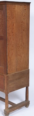 Lot 115 - Heals oak linen cupboard, circa 1905, stamped...
