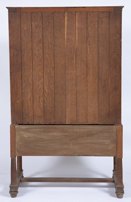 Lot 115 - Heals oak linen cupboard, circa 1905, stamped...