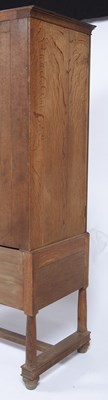 Lot 115 - Heals oak linen cupboard, circa 1905, stamped...