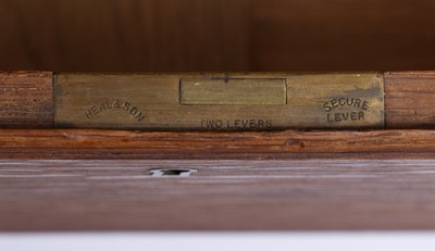 Lot 115 - Heals oak linen cupboard, circa 1905, stamped...