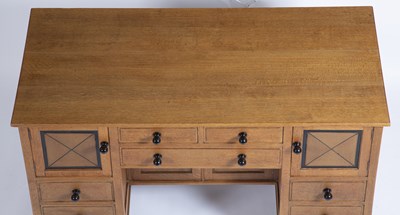 Lot 45 - Heals Cotswold oak and cedar desk, circa 1920,...