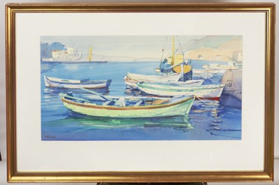 Lot 355 - Paul Millichip (b.1929) Boats in Harbour,...