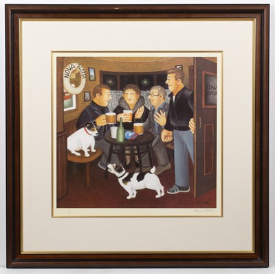 Lot 319 - Beryl Cook (1926-2008) 'In the snug'...