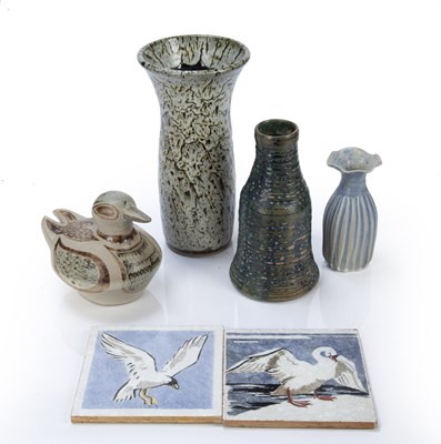 Lot 381 - Collection of studio pottery to include:...