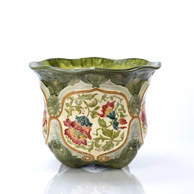 Lot 382 - Mintons Arts and Crafts pottery jardiniere,...