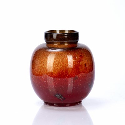 Lot 436 - Attributed to Monart Glass red bubble glass...