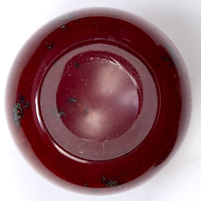 Lot 436 - Attributed to Monart Glass red bubble glass...