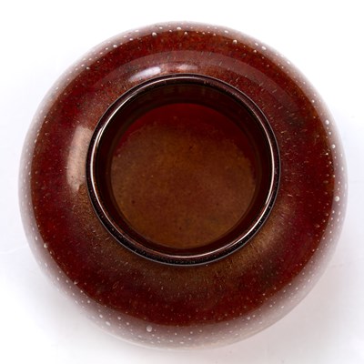 Lot 436 - Attributed to Monart Glass red bubble glass...