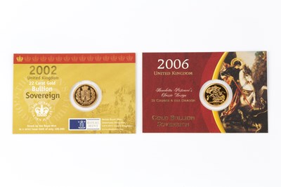 Lot 351 - Two Elizabeth II sovereigns, dated 2002 and...