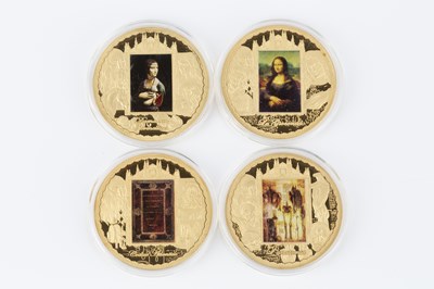 Lot 361 - A gilt Leonardo da Vinci ten piece strike set,...