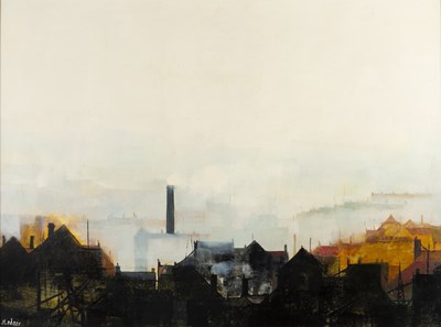 Lot 423 - Janet Ledger (b.1931) Industrial Skyline...