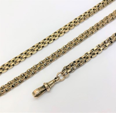 Lot 51 - A 19th century guard chain, of belcher-link...