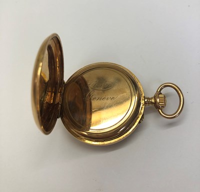 Lot 302 - An open face fob watch, the circular white...