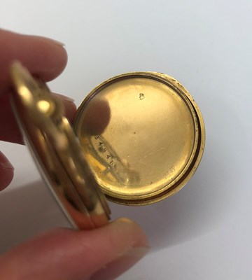 Lot 302 - An open face fob watch, the circular white...
