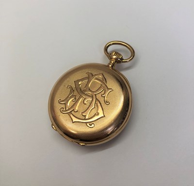Lot 302 - An open face fob watch, the circular white...