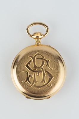 Lot 302 - An open face fob watch, the circular white...