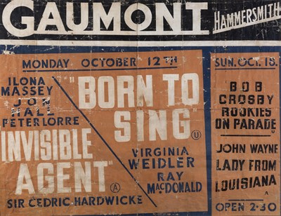 Lot 88 - Vintage Film Poster For 'Invisible Agent' and '...