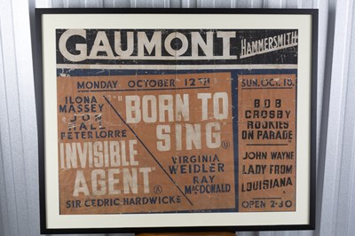 Lot 88 - Vintage Film Poster For 'Invisible Agent' and '...