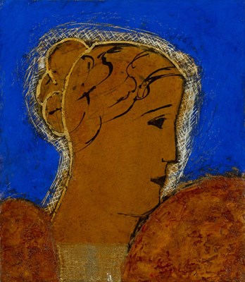 Lot 93 - John Emanuel (b.1930) Head mixed media with...