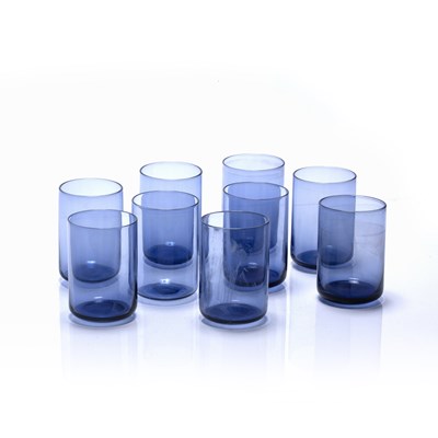 Lot 444 - Set of nine contemporary drinking glasses...