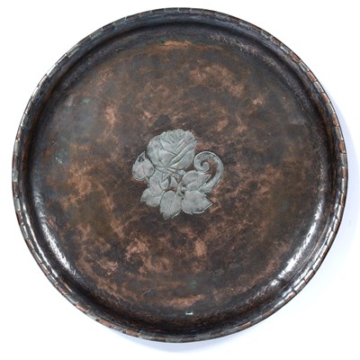 Lot 514 - Hugh Wallis (1871-1943) Arts and Crafts copper...