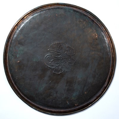 Lot 514 - Hugh Wallis (1871-1943) Arts and Crafts copper...