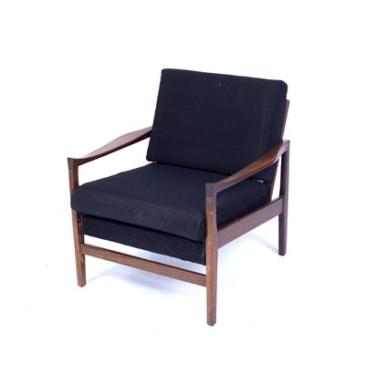 Lot 754 - Danish School Armchair, circa 1960 teak frame...