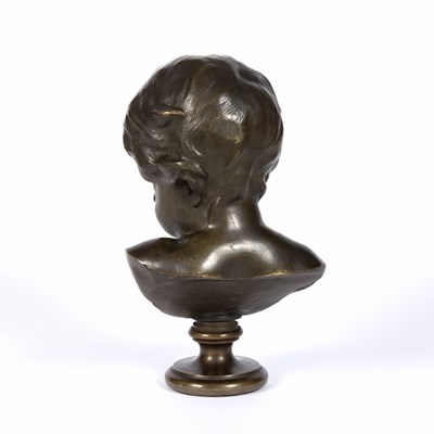 Lot 92 - An Antique bronze bust of a young boy, after...
