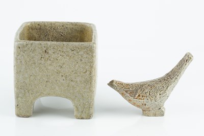 Lot 536 - Sarah Walton (b.1945) Footed square pot...