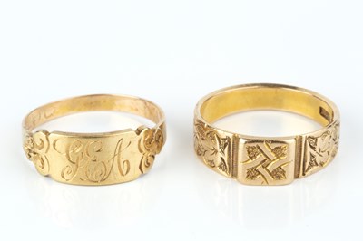 Lot 41 - A late Victorian 18ct gold dress ring, with...