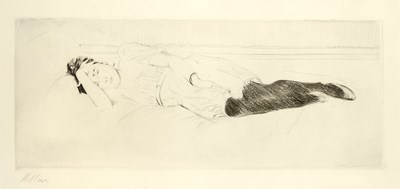 Lot 55 - Paul César Helleu (1859-1927) Femme Couchée...