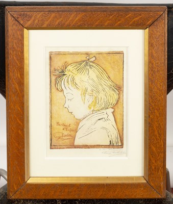 Lot 57 - Eugène Delâtre (1864-1938) Portrait d'enfant...