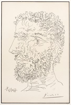 Lot 174 - Pablo Picasso (1881-1973) Tête d'Homme Barbu...