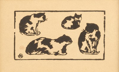 Lot 47 - Henri Charles Guérard (1846-1897) Les Chats...