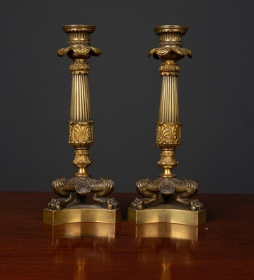 Lot 169 - A pair of Regency style gilt metal...