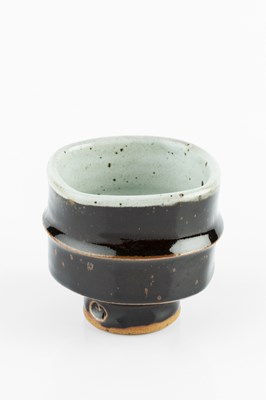 Lot 592 - Phil Rogers (1951-2020) Tea bowl tenmoku with...