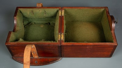 Lot 166 - A mahogany marine chronometer outer box, with...