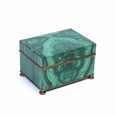 Lot 60 - A 19th century Malachite and gilt bronze...